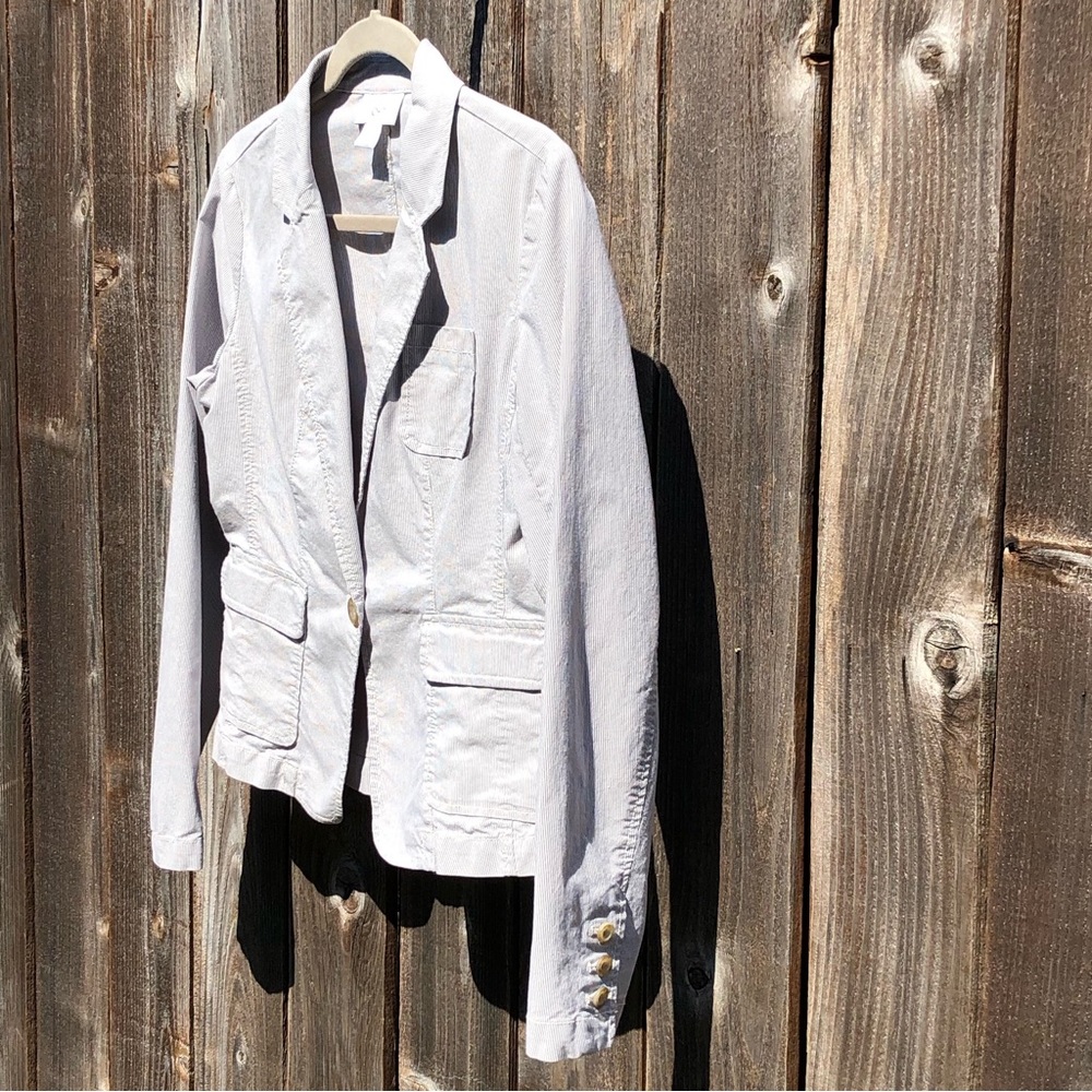 Loft One Button Blazer Jacket Size 2 - image 4